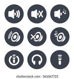 Vector Set Sound Icon Speaker Volume Stock Vector Royalty Free Shutterstock