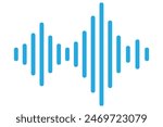 Vector set of sound waves icons. Audio waves png, radio waves. Voice message png. Icons png. Interface design.
