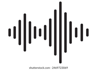 Vector conjunto de iconos de ondas de sonido. Ondas de audio png, ondas de radio. Mensaje de voz png. Iconos png. Diseño de interfaz.
