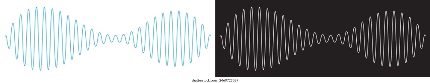 Vector set of sound waves icons. Audio waves png, radio waves. Voice message png. Icons png. Interface design.
