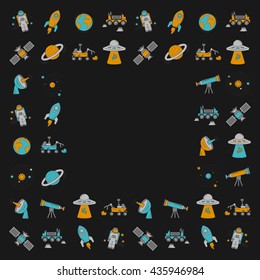 Vector set of space and astronomy icons