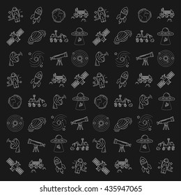 Vector set of space and astronomy icons
