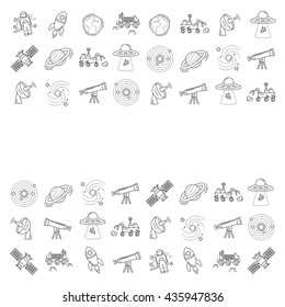 Vector set of space and astronomy icons