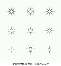 Sparkle Star Symbols Vector Illustration Stock Vector (Royalty Free ...