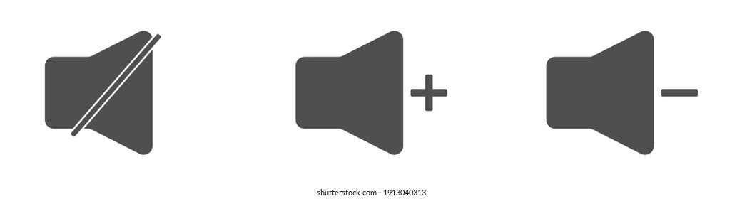 Vektorbestücke. Lautsprecher-Soundsymbole. Lautsprechersymbol im flachen Stil. Vektorgrafik.