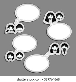 Vector set of speech balloon.Chat of people.