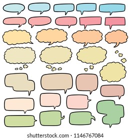 vector set of speech bubbles