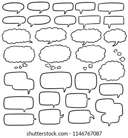 vector set of speech bubbles