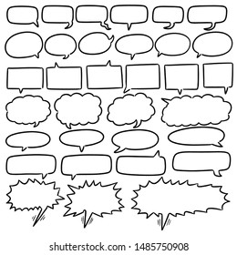 vector set of speech bubbles