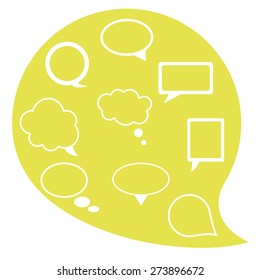 vector set of speech bubbles 