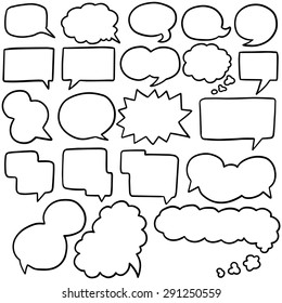 vector set of speech bubbles