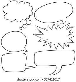 vector set of speech bubbles