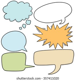 vector set of speech bubbles