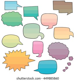 vector set of speech bubbles