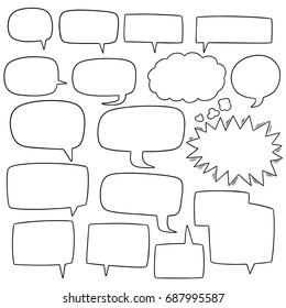 vector set of speech bubbles