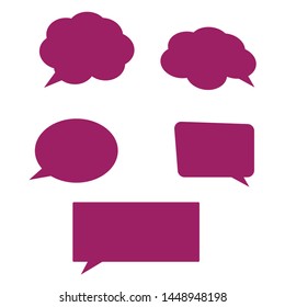 Vector set of speech bubbles. Stickers of speech bubbles vector