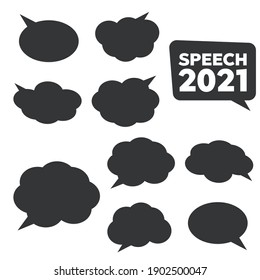Vector set of speech bubbles. Stickers of speech bubbles vector 