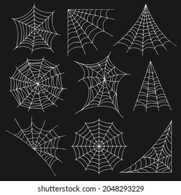 Vector set with spider cobweb