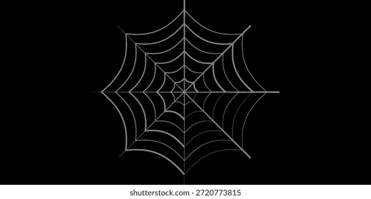 Vector Conjunto de Web de araña y decoración de telaraña de halloween