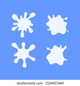 Vector set splash milk variants simple vector design