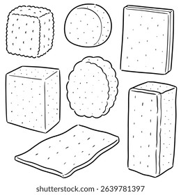 vector set of sponge cartoon