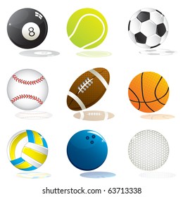 Vector set of sport balls