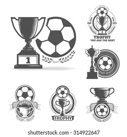 Vector set sport emblems. Logo badges and labels. Football icons