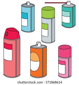 vector set of spray can