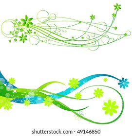 Vector set of spring banners