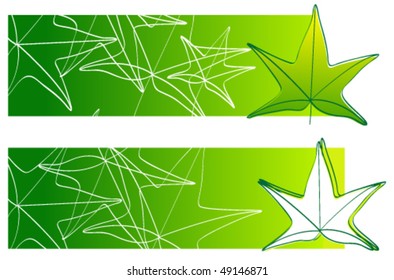 Vector set of spring banners