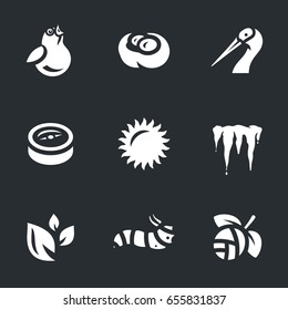 Vector Set of Spring Time Icons.