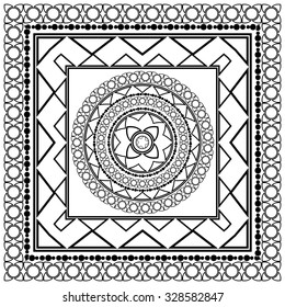vector set of square decorative frames