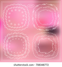 Vector set of square frames, rectangle, section, module. Different elements in each set. Set 5 from 6