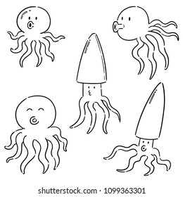 vector set of squids