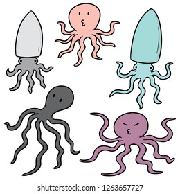 vector set of squids