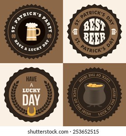 Vector set of St. Patricks Day typographic design elements