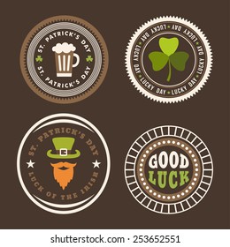 Vector set of St. Patricks Day typographic design elements