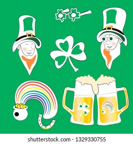 Vector set of St. patrick's day.St. patricks day set