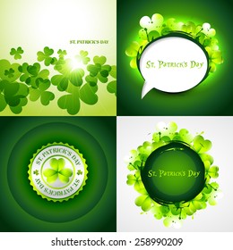 vector set of st. patrick's  holiday background illustration