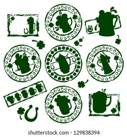 Vector set of st. Patrick's stamps