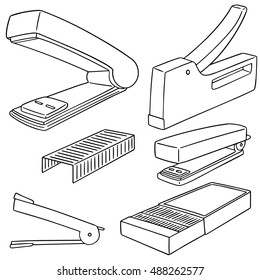 vector set of stapler