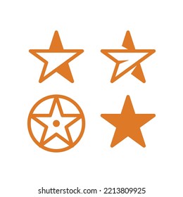 vector set of star icon symbol isolated