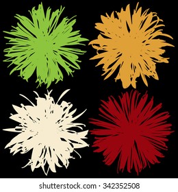 Vector set of starburst, sparkles, flash, spark and stars symbols