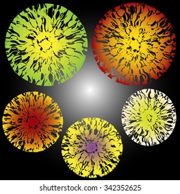Vector set of starburst, sparkles, flash, spark and stars symbols