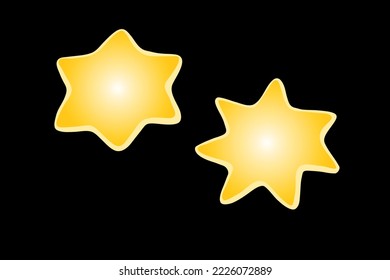 Vector set of stars. Design element, icon on the theme of magic, night, space. Doodle flat style