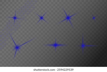 Vector set of stars glare, shadows blue on transparent background
Vector set of stars glare on transparent background