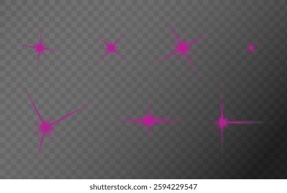 Vector set of stars glare, shadows pink on transparent background
Vector set of stars glare on transparent background