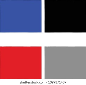Vector Set of the State of Wyoming, USA in Black, Blue, Red, and Gray style options