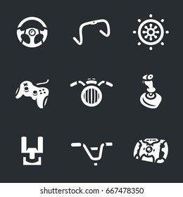 Vector Set of Steering Gear Icons.