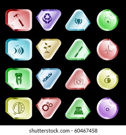 Vector set of stickers. 16 elements.